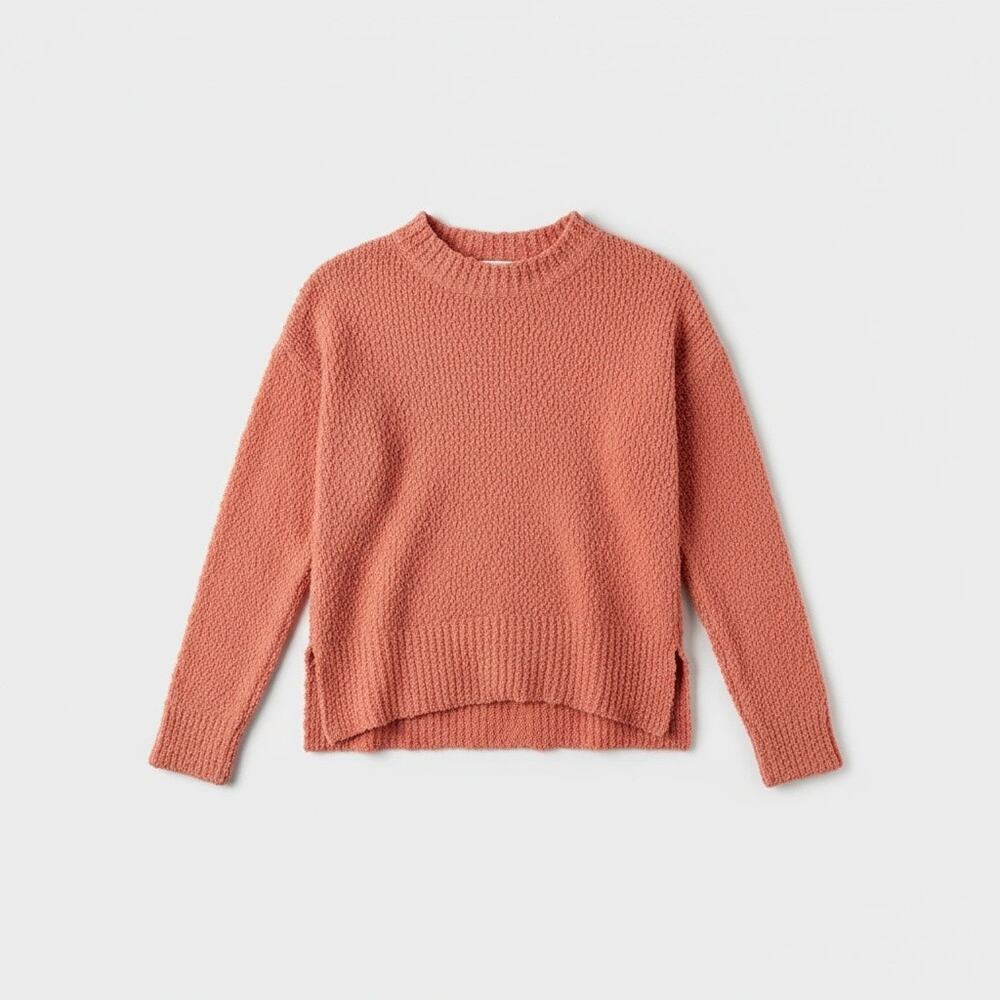 Listicle Orange Long Sleeve Crew Neck Knit Warm Cozy Sweater Size Medium